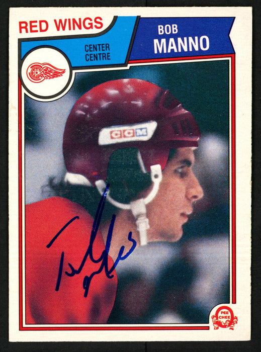 Bob Manno Autographed 1983-84 O-Pee-Chee Card #132 Detroit Red Wings SKU #150227 - RSA