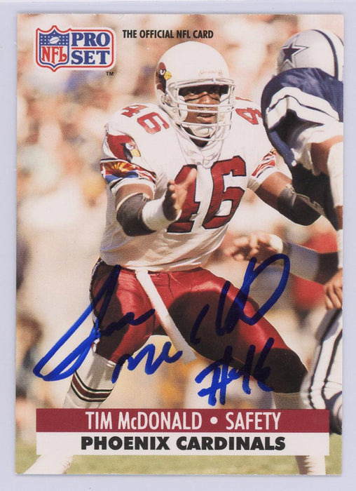 Tim McDonald Autographed 1991 Pro Set Card #264 Phoenix Cardinals SKU #134713 - RSA