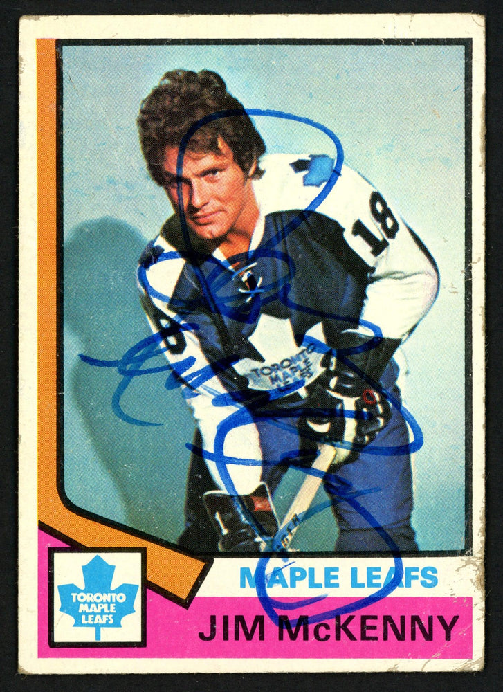 Jim McKenny Autographed 1974-75 Topps Card #198 Toronto Maple Leafs SKU #150095 - RSA