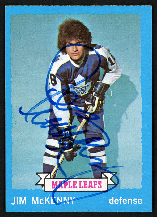 Jim McKenny Autographed 1973-74 Topps Card #39 Toronto Maple Leafs SKU #149978 - RSA