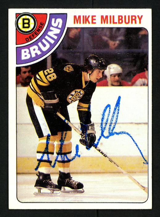 Mike Milbury Autographed 1978-79 Topps Card #59 Boston Bruins SKU #153519 - RSA
