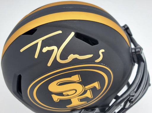 Trey Lance Autographed San Francisco 49ers Eclipse Black Speed Mini Helmet Beckett BAS QR Stock #194735 - RSA