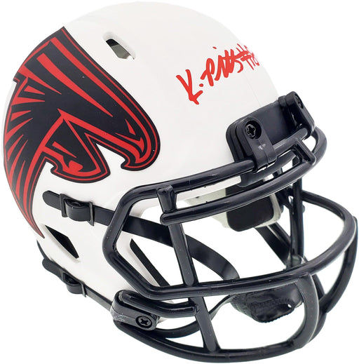 Kyle Pitts Autographed Atlanta Falcons Lunar Eclipse White Speed Mini Helmet Beckett BAS QR Stock #194403 - RSA