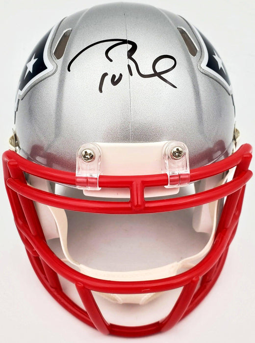 brady football helmet Tom Brady Autographed New England Patriots Replica Speed Mini Helmet F — RSA