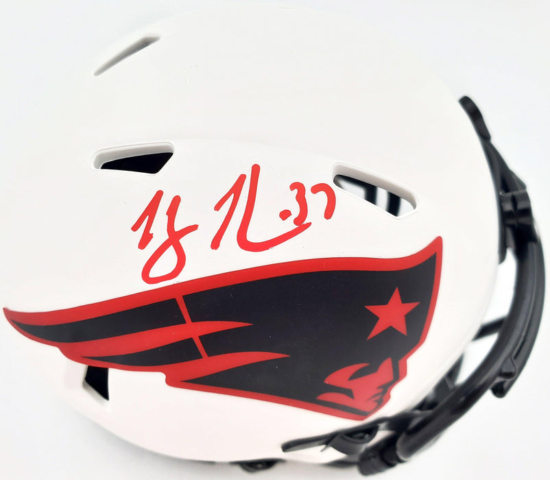 Rodney Harrison Autographed New England Patriots Lunar Eclipse White Speed Mini Helmet Beckett BAS QR Stock #193941 - RSA