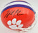 Hunter Renfrow Autographed Clemson Tigers Orange Schutt Mini Helmet Beckett BAS Stock #191545 - RSA