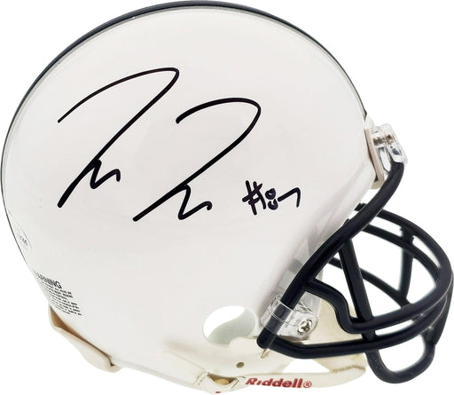 Pat Freiermuth Autographed Penn State Nittany Lions White Mini Helmet Beckett BAS Stock #191113 - RSA