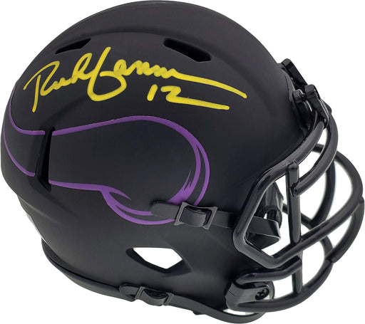 Rich Gannon Autographed Minnesota Vikings Eclipse Black Speed Mini Helmet Beckett BAS Stock #190033 - RSA