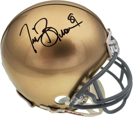 Tim Brown Autographed Notre Dame Fighting Irish Mini Helmet Beckett BAS Stock #189388 - RSA