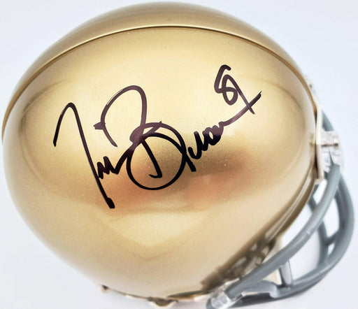 Tim Brown Autographed Notre Dame Fighting Irish Mini Helmet Beckett BAS Stock #189388 - RSA