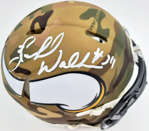 Herschel Walker Autographed Minnesota Vikings Camo Speed Mini Helmet Beckett BAS Stock #185957 - RSA