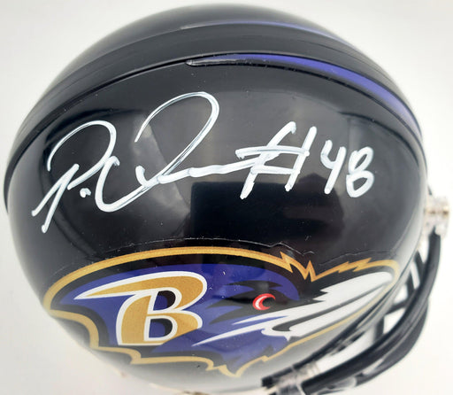 Patrick Queen Autographed Baltimore Ravens Mini Helmet Beckett BAS Stock #185831 - RSA