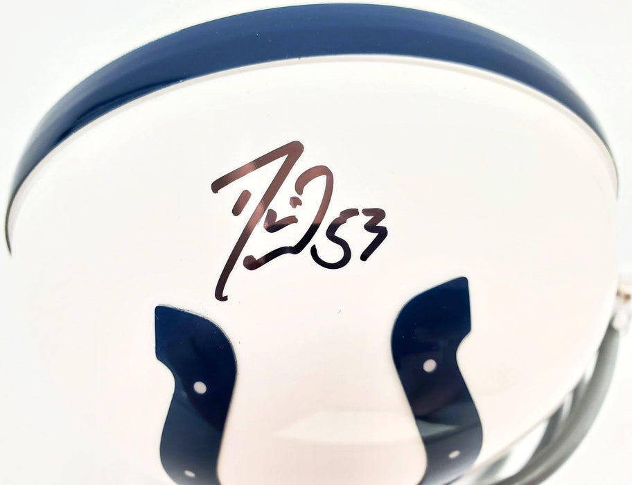 Darius Leonard Autographed Indianapolis Colts Mini Helmet Beckett BAS Stock #151203 - RSA