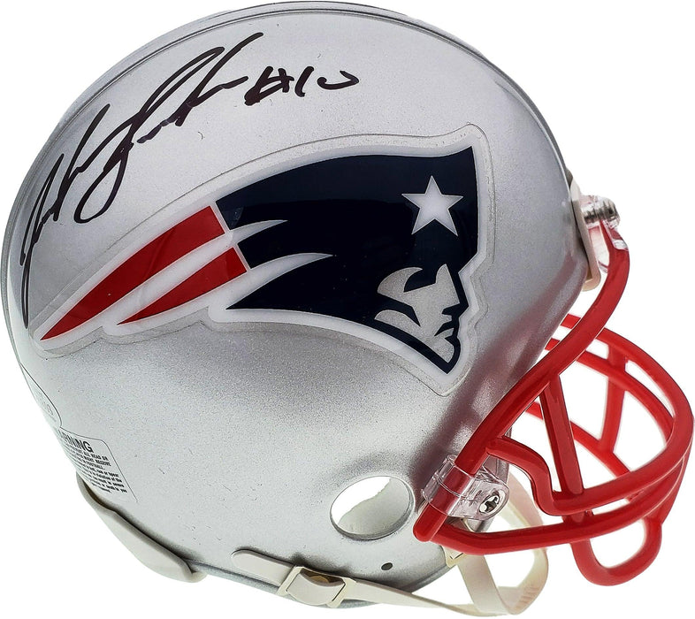 Josh Gordon Autographed New England Patriots Mini Helmet Beckett BAS Stock #139557 - RSA