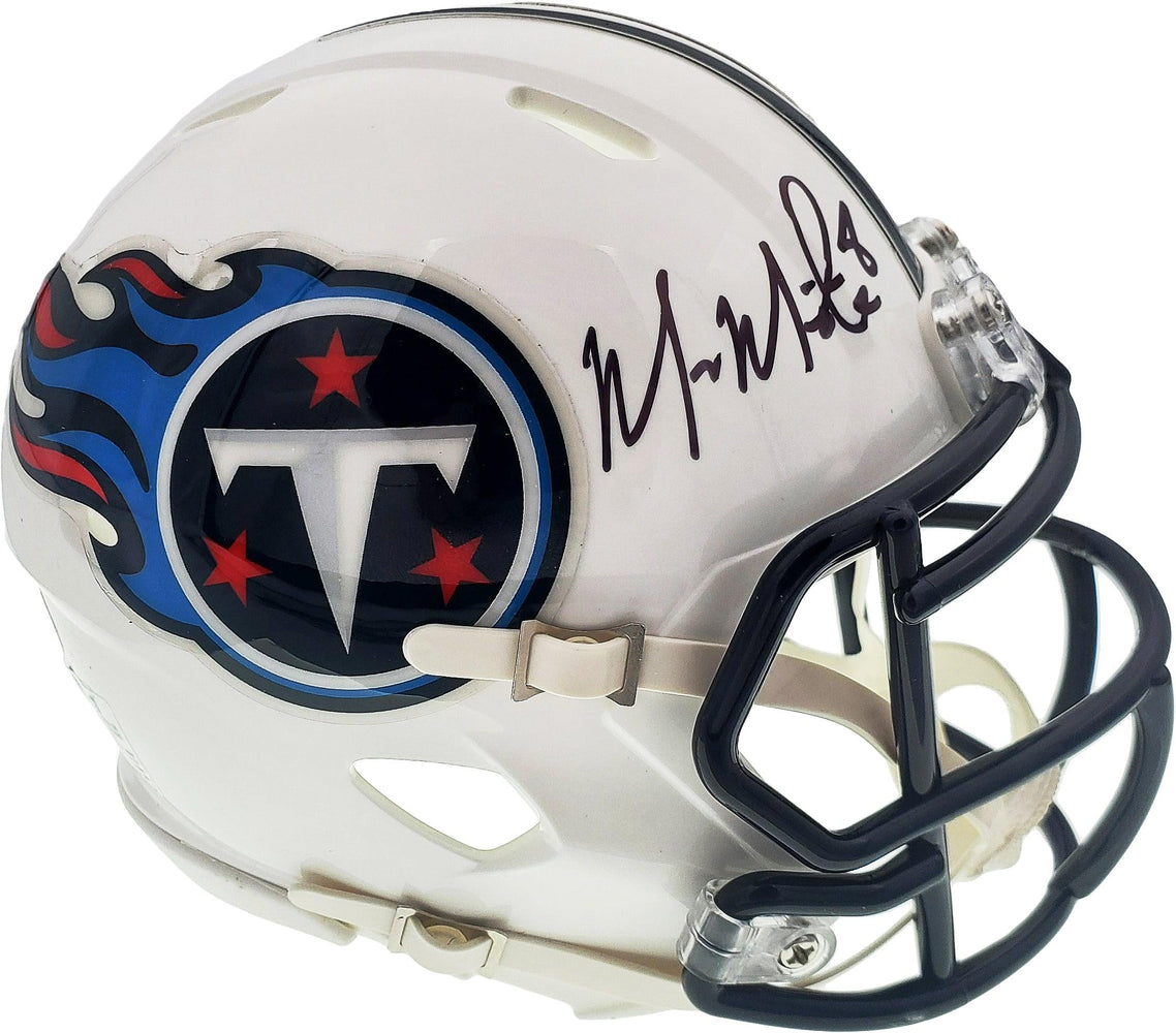 Marcus Mariota Autographed Tennessee Titans Speed Mini Helmet Beckett BAS Stock #132507 - RSA