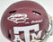 Johnny Manziel Autographed Texas A&M Aggies Maroon Speed Mini Helmet "12 Heisman" Beckett BAS Stock #130341 - RSA