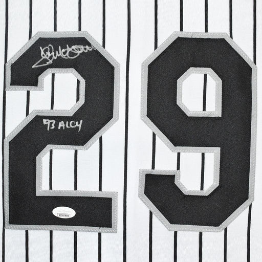 Jack McDowell Signed 93 AL CY Inscription Chicago Pinstripe Baseball Jersey (JSA) - RSA