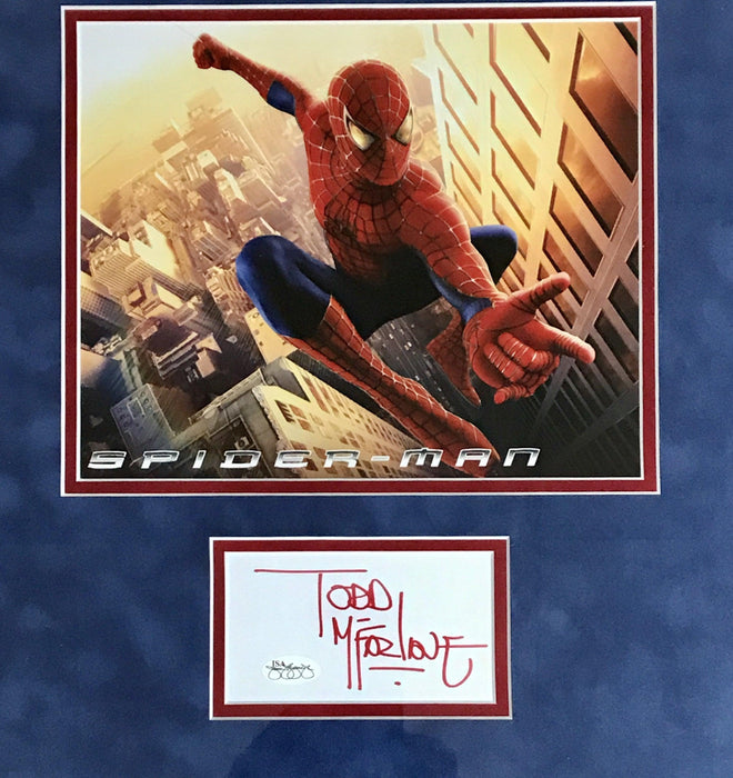 Todd McFarlane Signed Framed Autograph Display Artist of The Amazing Spiderman (JSA) - RSA