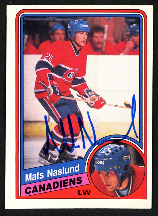 Mats Naslund Autographed 1984-85 O-Pee-Chee Card #267 Montreal Canadiens SKU #151869 - RSA