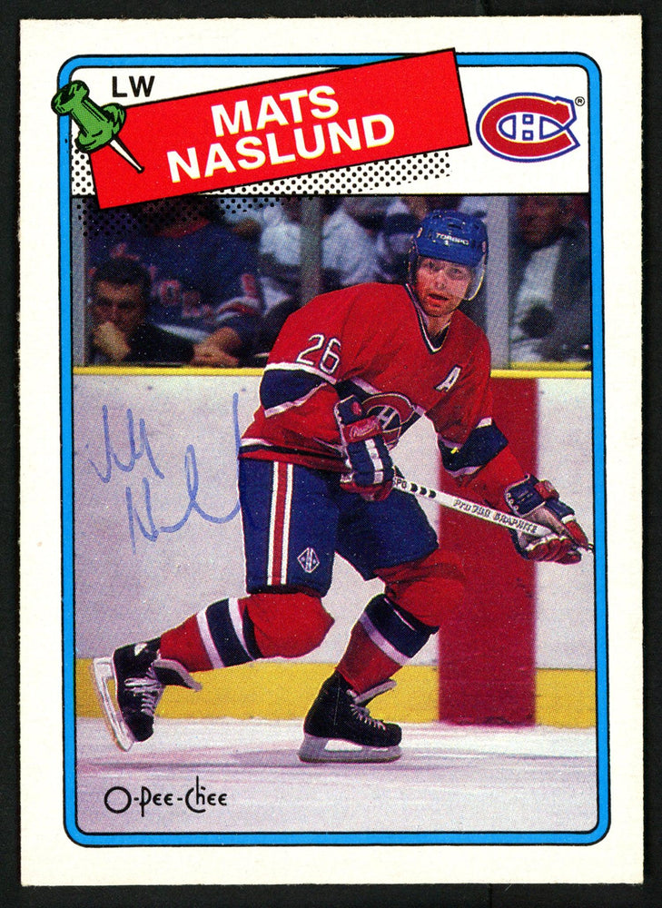 Mats Naslund Autographed 1988-89 O-Pee-Chee Card #156 Montreal Canadiens SKU #149932 - RSA