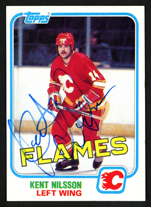Kent Nilsson Autographed 1981-82 Topps Card #24 Calgary Flames SKU #153581 - RSA