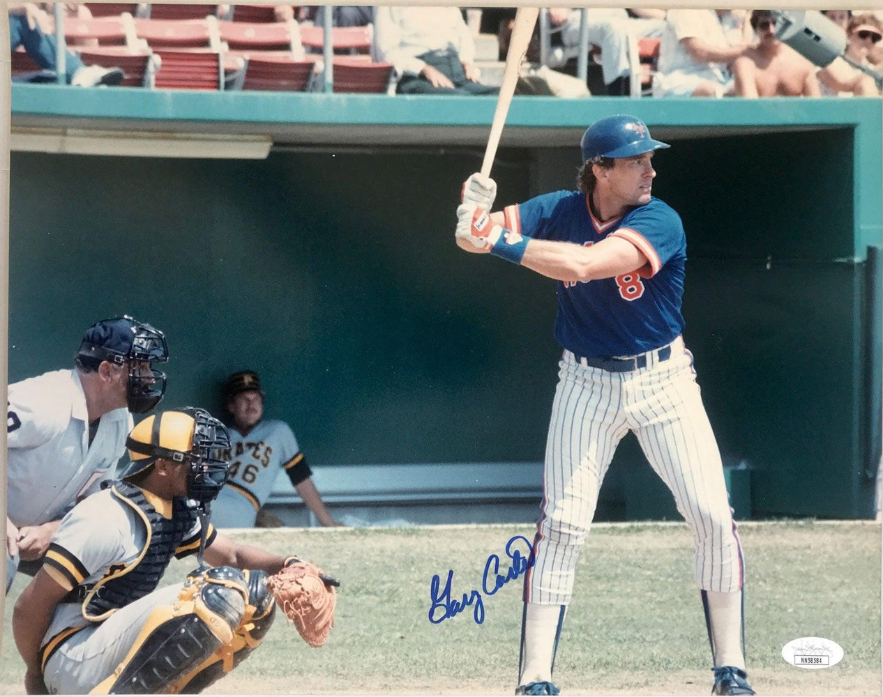gary carter signed 11x14 jsa nn58584 certificate of authenticity