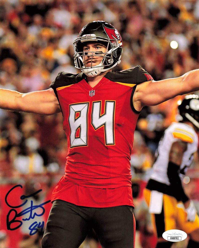 cameron brate signed 8x10 tampa bay bucaneers photo jsa nn88782 certificate of authenticity