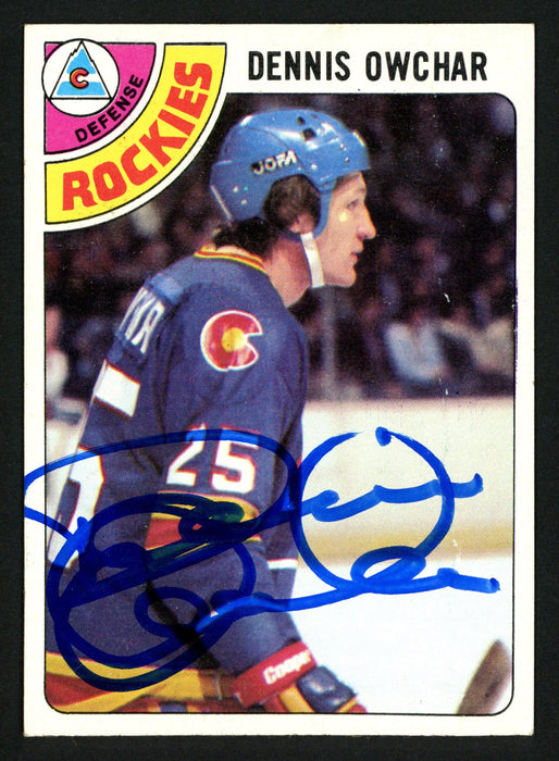 Dennis Owchar Autographed 1978-79 Topps Card #19 Colorado Rockies SKU #153511 - RSA