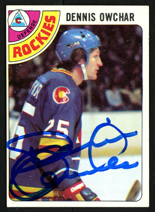 Dennis Owchar Autographed 1978-79 Topps Card #19 Colorado Rockies SKU #153510 - RSA