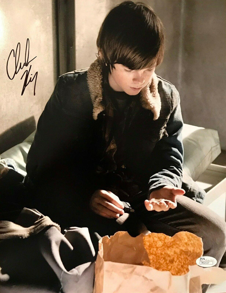 chandler riggs signed 11x14 as carl grimes from the walking dead jsa p02117 certificate of authenticity