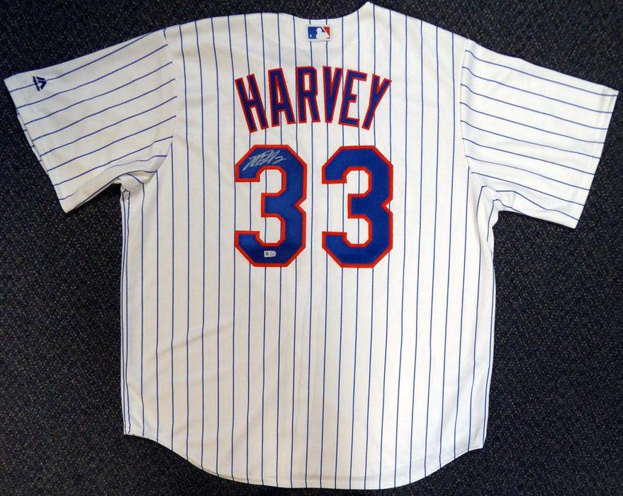 Mil New York Mets Matt Harvey Autographed White Majestic Jersey Size XL MLB Holo #HZ302123