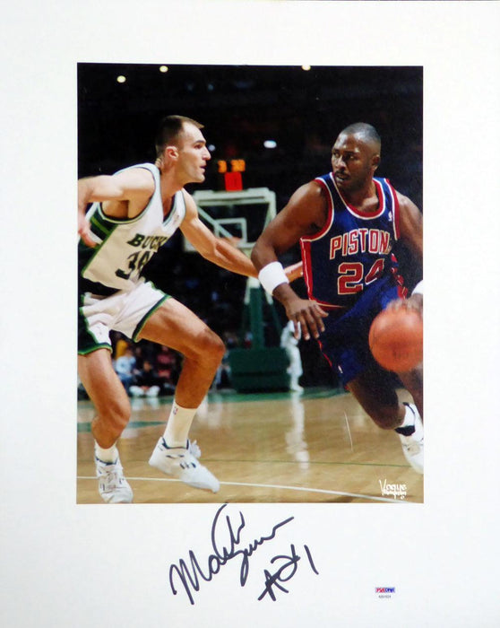 Mark Aguirre Autographed 16x20 Matted Photo Detroit Pistons PSA/DNA #AB51624 - RSA