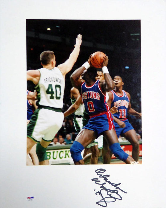 Orlando Woolridge Autographed 16x20 Matted Photo Detroit Pistons PSA/DNA #AB51625 - RSA