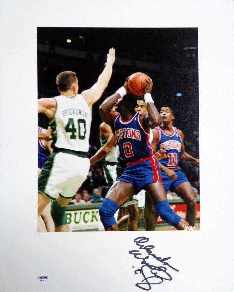 Orlando Woolridge Autographed 16x20 Matted Photo Detroit Pistons PSA/DNA #AB51625 - RSA