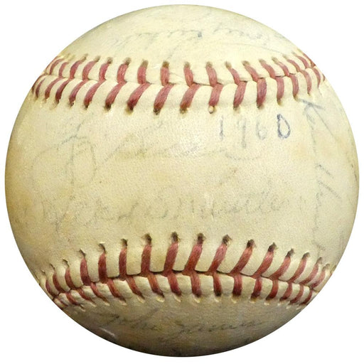 1960 New York Yankees Autographed Official Little League Baseball With 25 Total Signatures Including Roger Maris & Yogi Berra PSA/DNA #K49523 - RSA