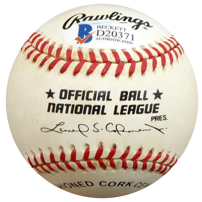 Jim Bunning Autographed Official NL Baseball Philadelphia Phillies Beckett BAS #D20371 - RSA