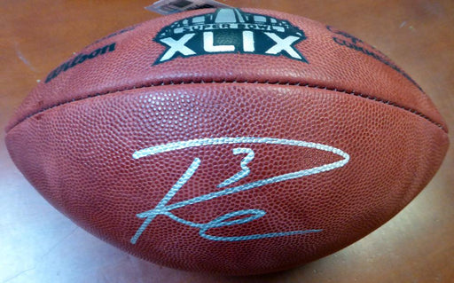 Russell Wilson Autographed Super Bowl XLIX Leather Football Seattle Seahawks RW Holo Stock #105020 - RSA
