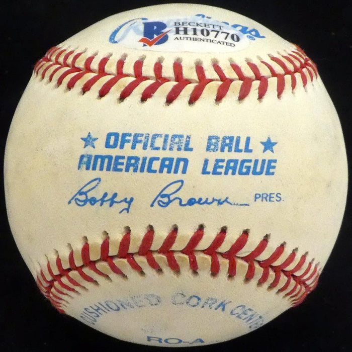 Mac Suzuki Autographed Official AL Baseball Seattle Mariners, Kansas City Royals Beckett BAS #H10770 - RSA