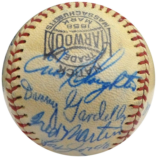 1950 St. Louis Cardinals Autographed Official League Baseball With 15 Total Signatures Including Enos Slaughter & Del Rice Beckett BAS #A52091 - RSA