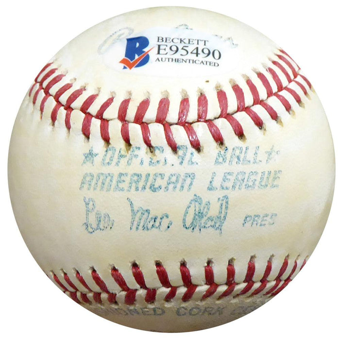 Frank Robinson Autographed Official AL Baseball Baltimore Orioles, Cincinnati Reds Vintage Beckett BAS #E95490 - RSA
