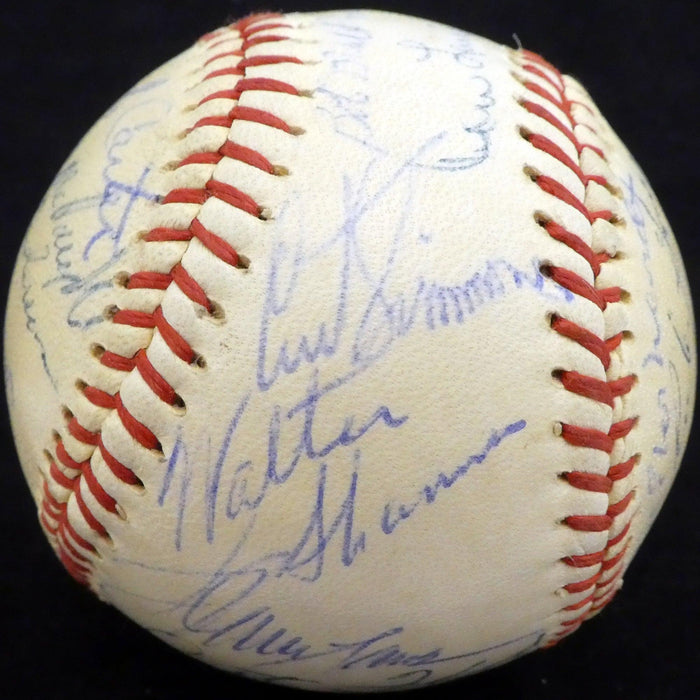 1960 Spring Training Autographed Official Baseball With 28 Total Signatures Including Curt Flood Beckett BAS #A52652 - RSA