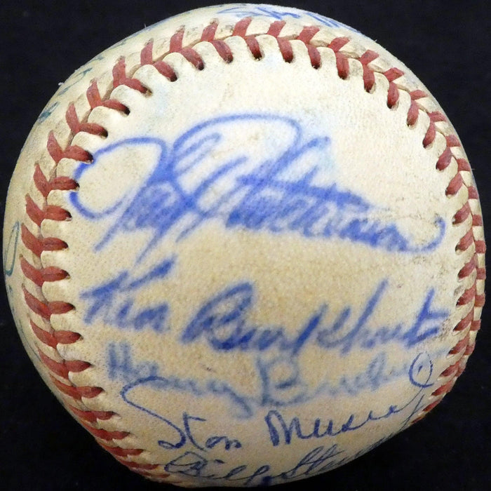 1950 Spring Training Autographed Official NL Baseball With 24 Total Signatures Including Stan Musial & Enos Slaughter Beckett BAS #A52657 - RSA