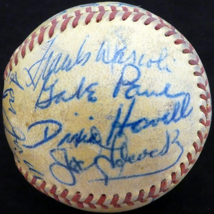 1951 St. Louis Cardinals & Cincinnati Reds Autographed Official Baseball With 23 Total Signatures Including Stan Musial Beckett BAS #A52633 - RSA