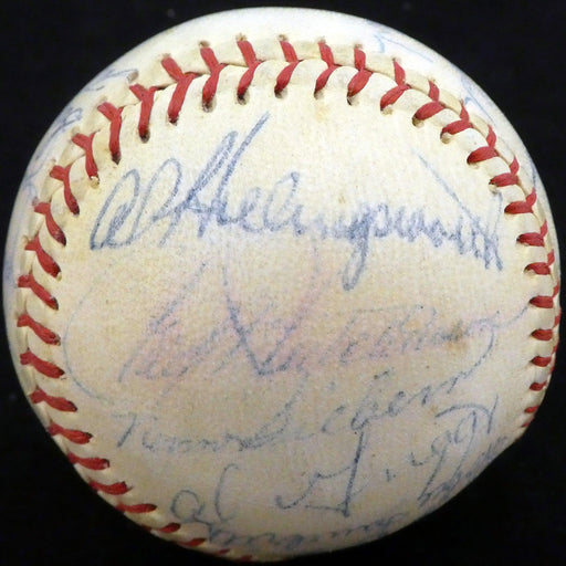 1956 Spring Training Autographed Official League Baseball With 27 Total Signatures Including Stan Musial & Fred Hutchinson Beckett BAS #A52661 - RSA