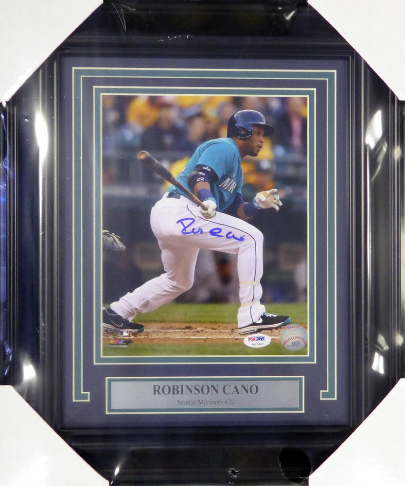 Robinson Cano Autographed Framed 8x10 Photo Seattle Mariners PSA/DNA Stock #107797 - RSA