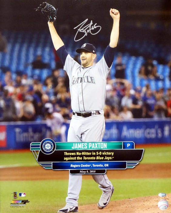 James Paxton Autographed 16x20 Photo Seattle Mariners No Hitter MCS Holo Stock #134410 - RSA