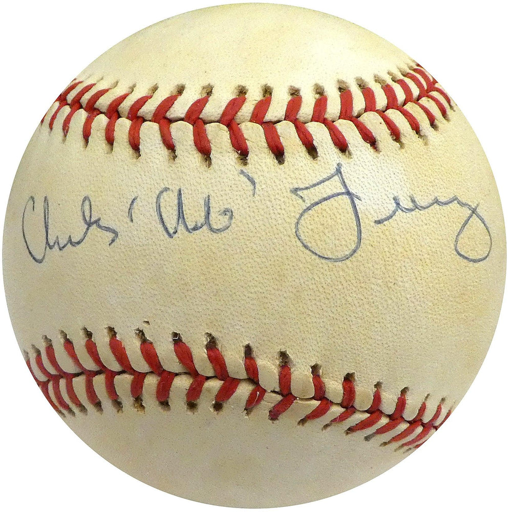 Charles "Chub" Feeney Autographed Official NL Feeney Baseball NL President Beckett BAS #S75357 - RSA
