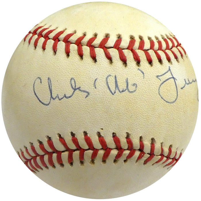 Charles "Chub" Feeney Autographed Official NL Feeney Baseball NL President Beckett BAS #S75357 - RSA