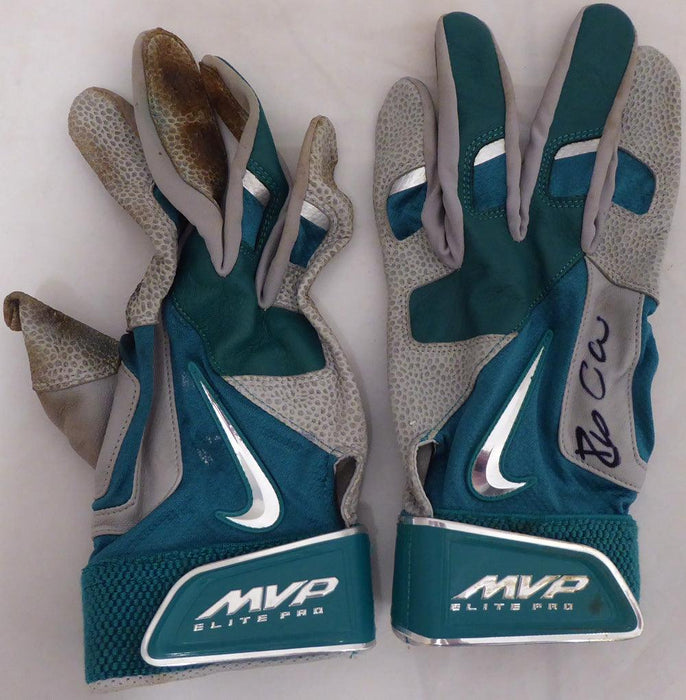 Robinson Cano Autographed Seattle Mariners Game Used Nike Batting Gloves With Signed Certificate SKU #138703 - RSA
