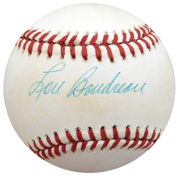 Lou Boudreau Autographed Official AL Baseball Cleveland Indians Beckett BAS #F26063 - RSA